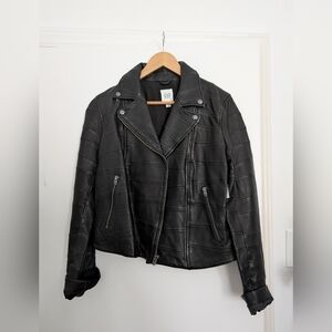 NWT Gap Genuine Leather Moto Jacket